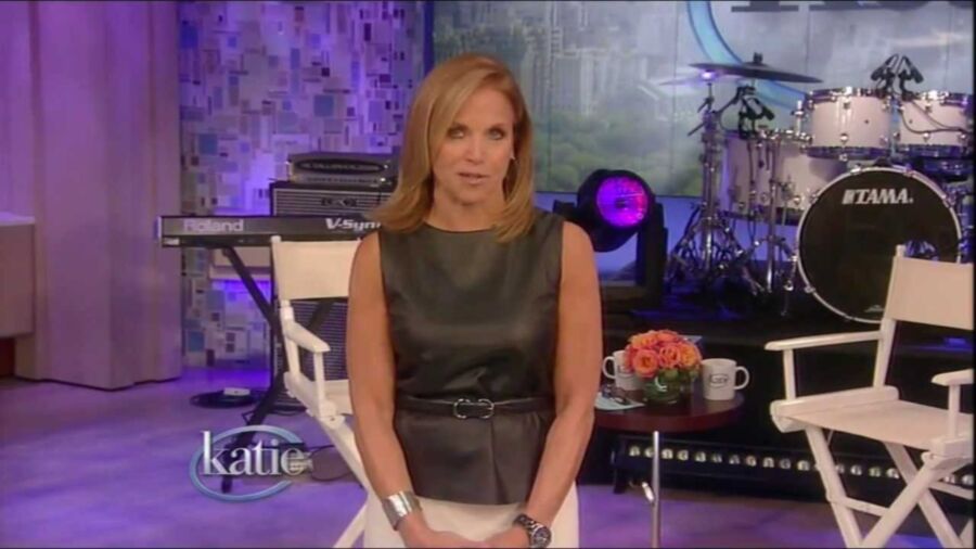 Katie Couric - Vestido de couro