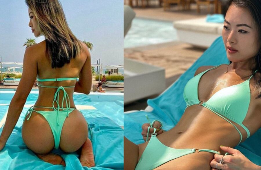 Sammi GLX Grüner Tanga-Bikini, nur für den Masterbational-Gebrauch