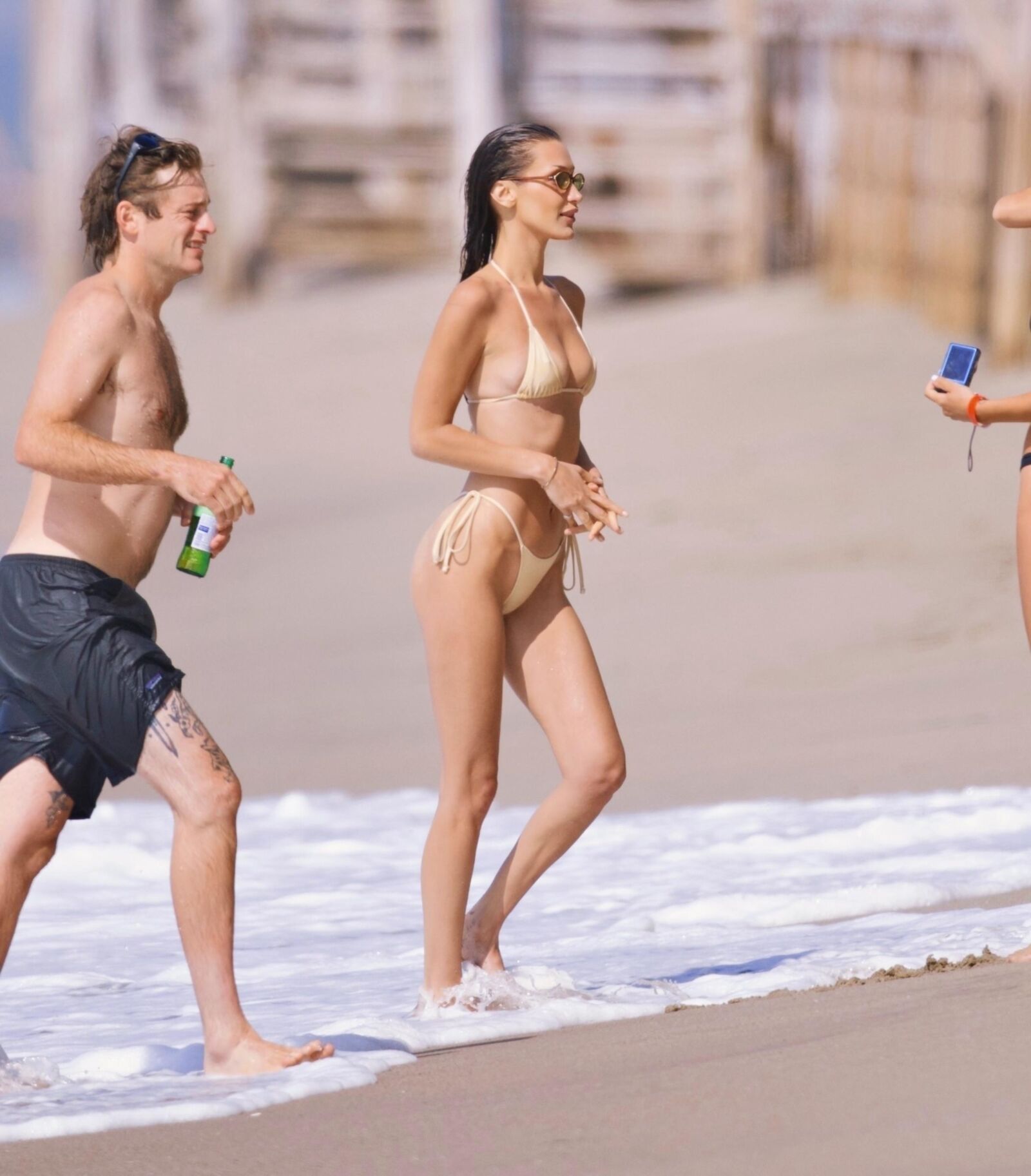 Bella Hadid in a sexy bikini @ a beach in Malibu 