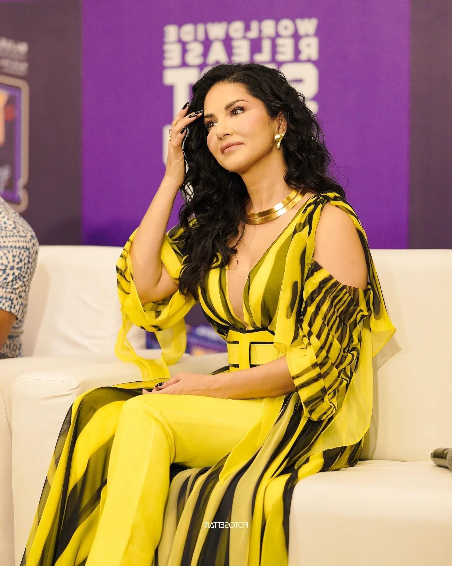 Sunny Leone Petta Rap-Pressetreffen in Kochi, Indien, September 2024