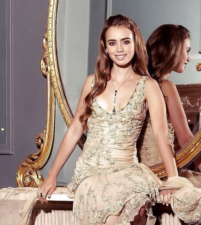 Lily collins tan sexy