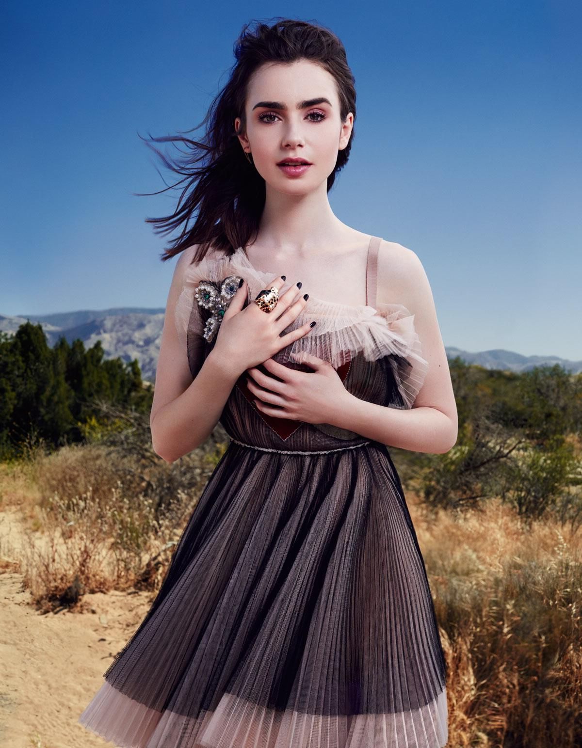 Lily collins tan sexy