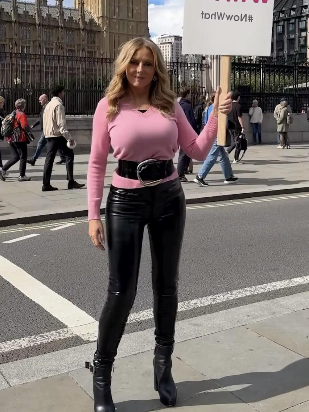 Кожаные брюки Carol Vorderman