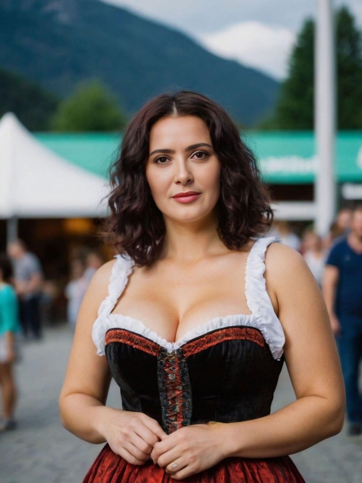 Salma Hayek na Festa de Outubro