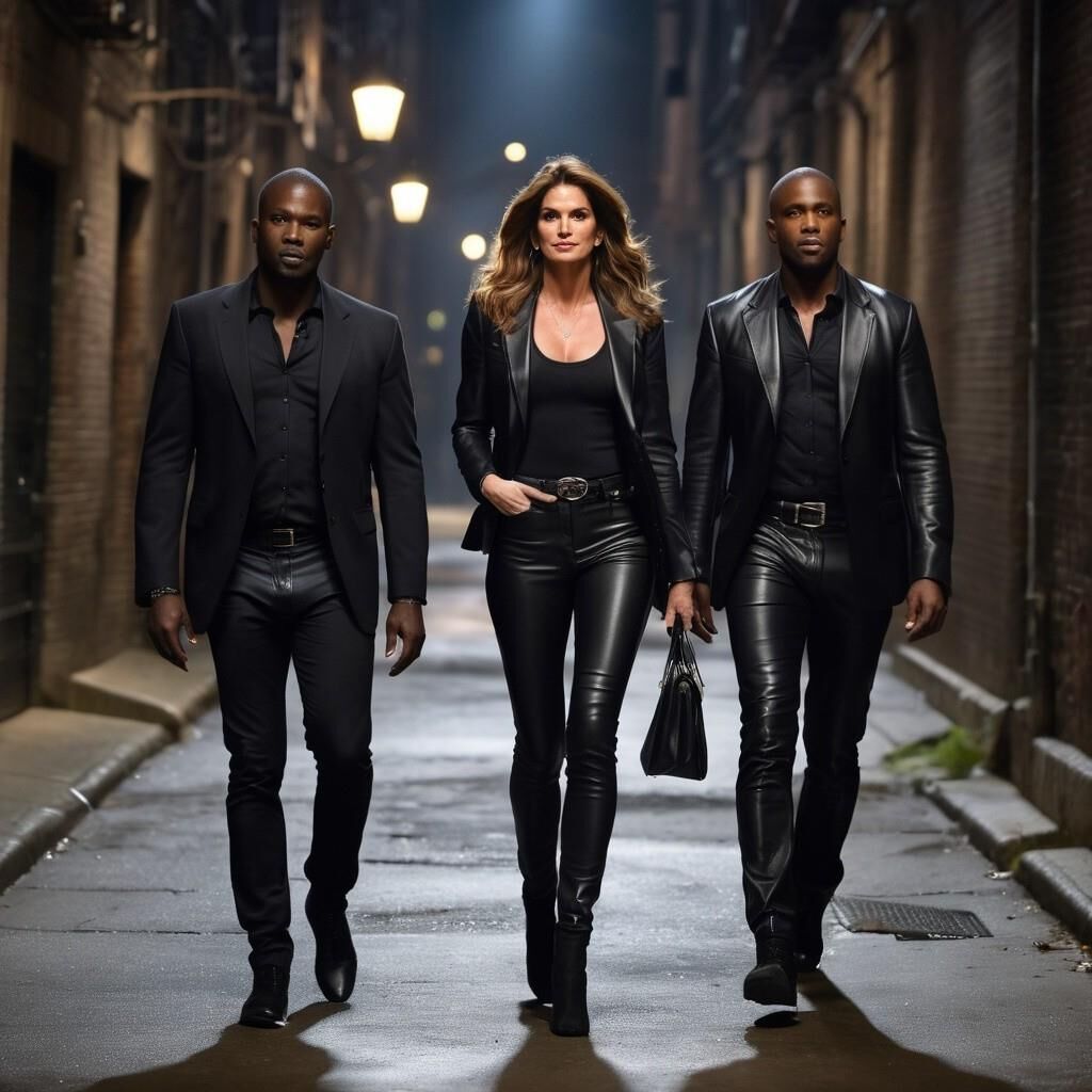 A.I. Cindy Crawford in Leder