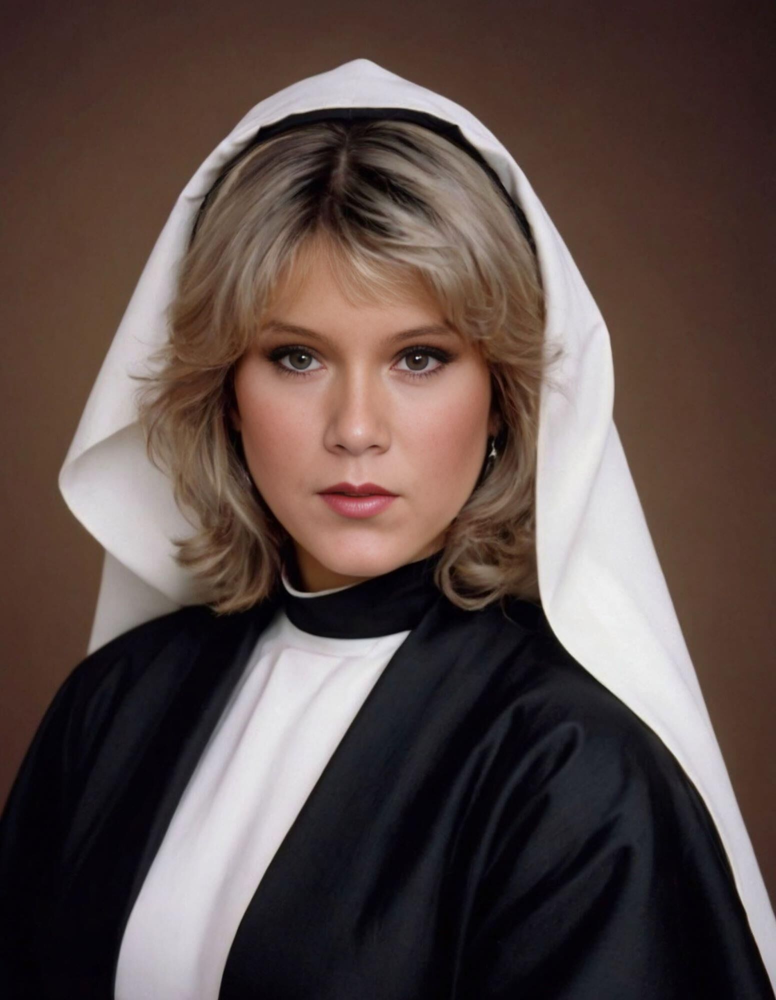 Samantha Fox as a nun