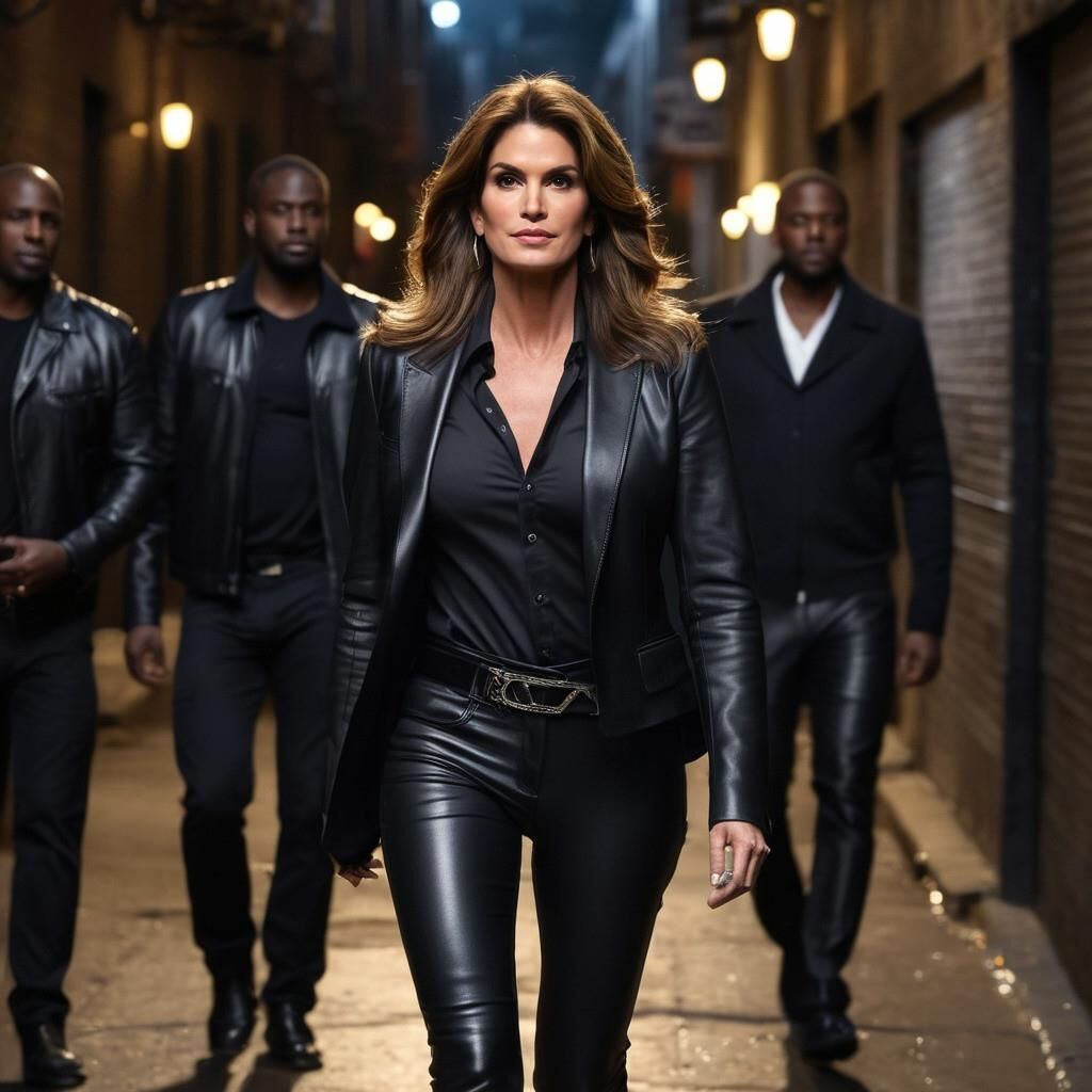 A.I. Cindy Crawford in Leder