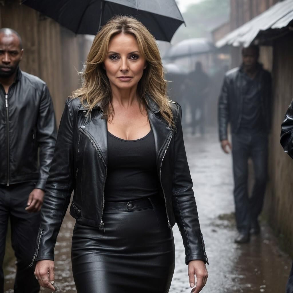 A.I. Carol Vorderman in Leather in the Slummer