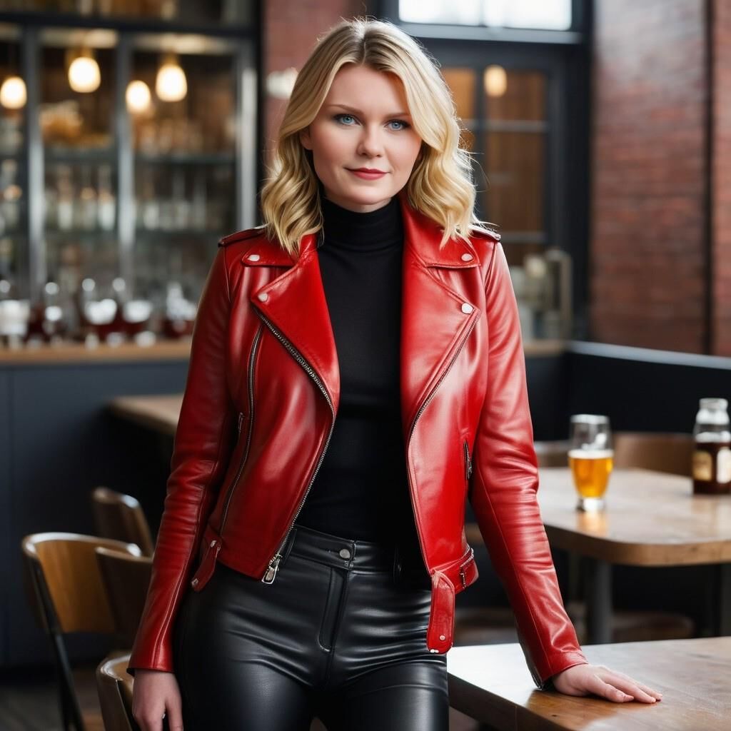 A.I. Kirsten Dunst in Leder