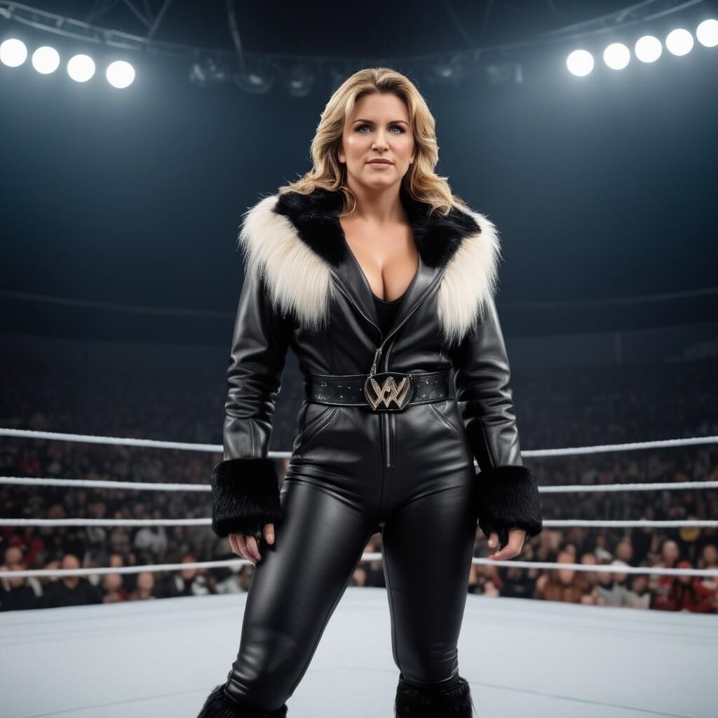 K.I. Stephanie McMahon in Leder