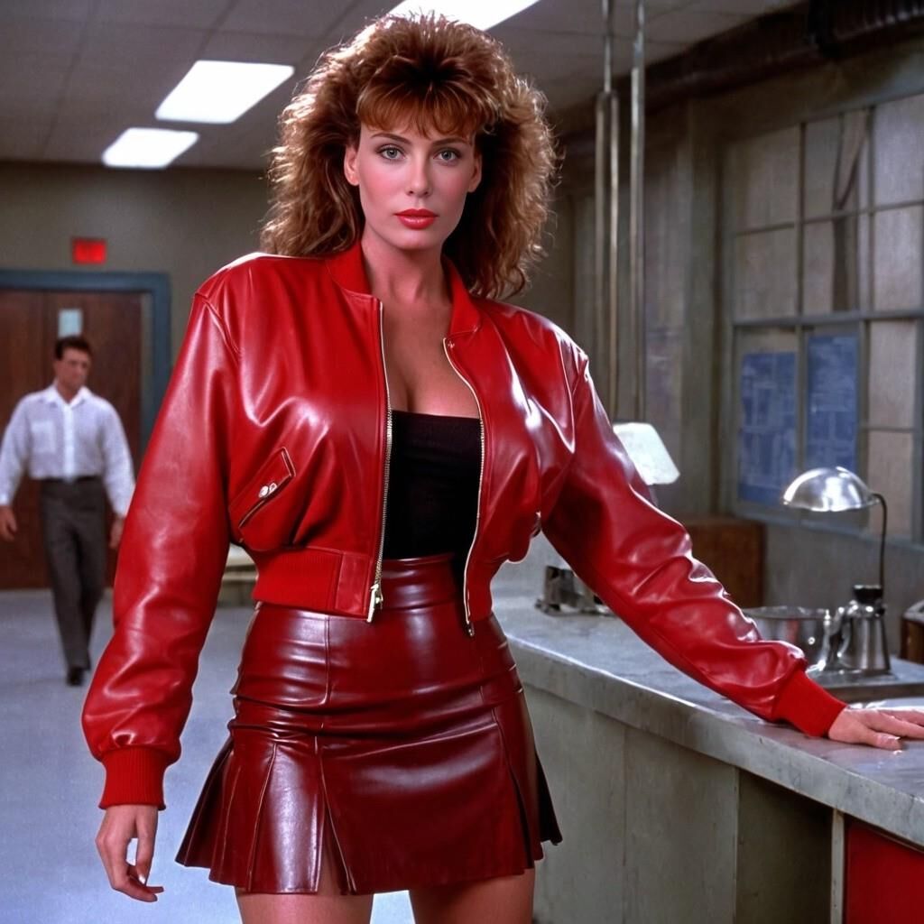 A.I. Kelly LeBrock em couro em "Weird Science".