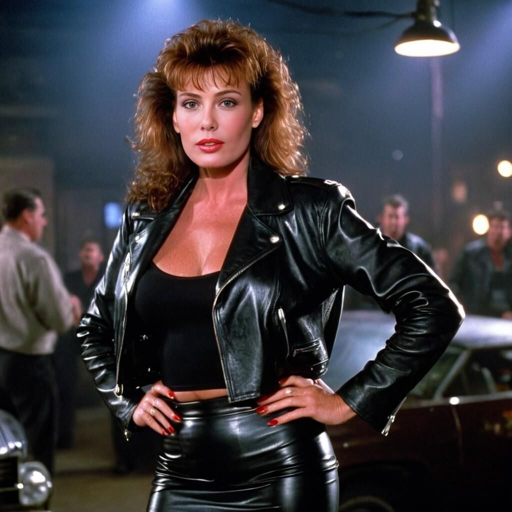 A.I. Kelly LeBrock em couro em "Weird Science".