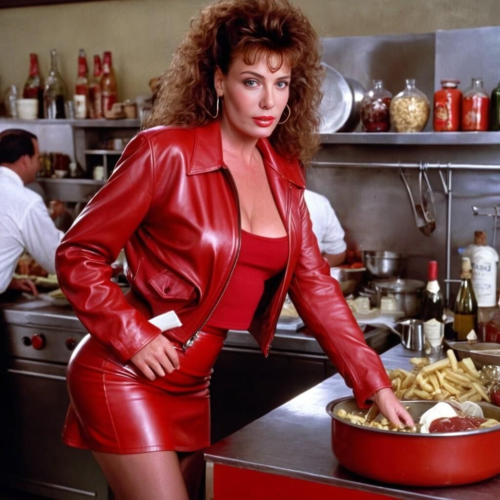 A.I. Kelly LeBrock em couro em "Weird Science".