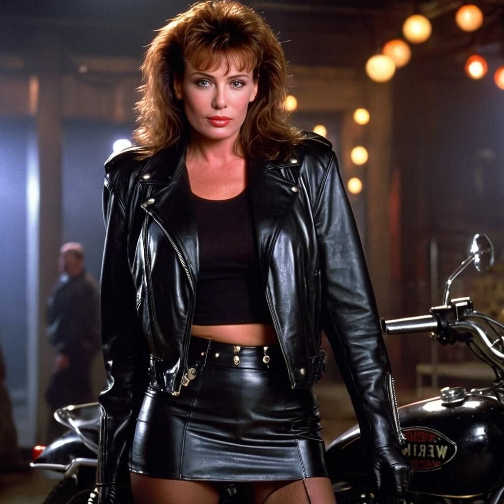 A.I. Kelly LeBrock em couro em "Weird Science".