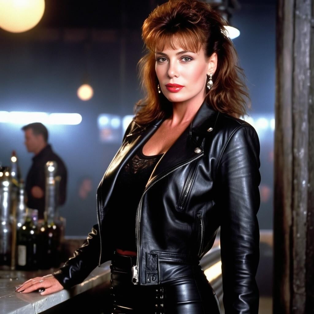 A.I. Kelly LeBrock em couro em "Weird Science".