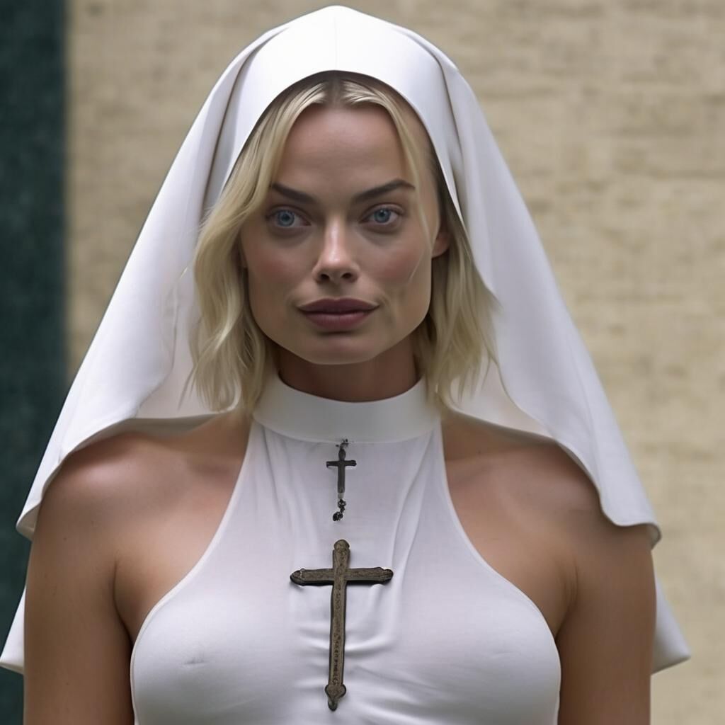 AI Margot Robbie Naughty Nun - Comente com pedidos