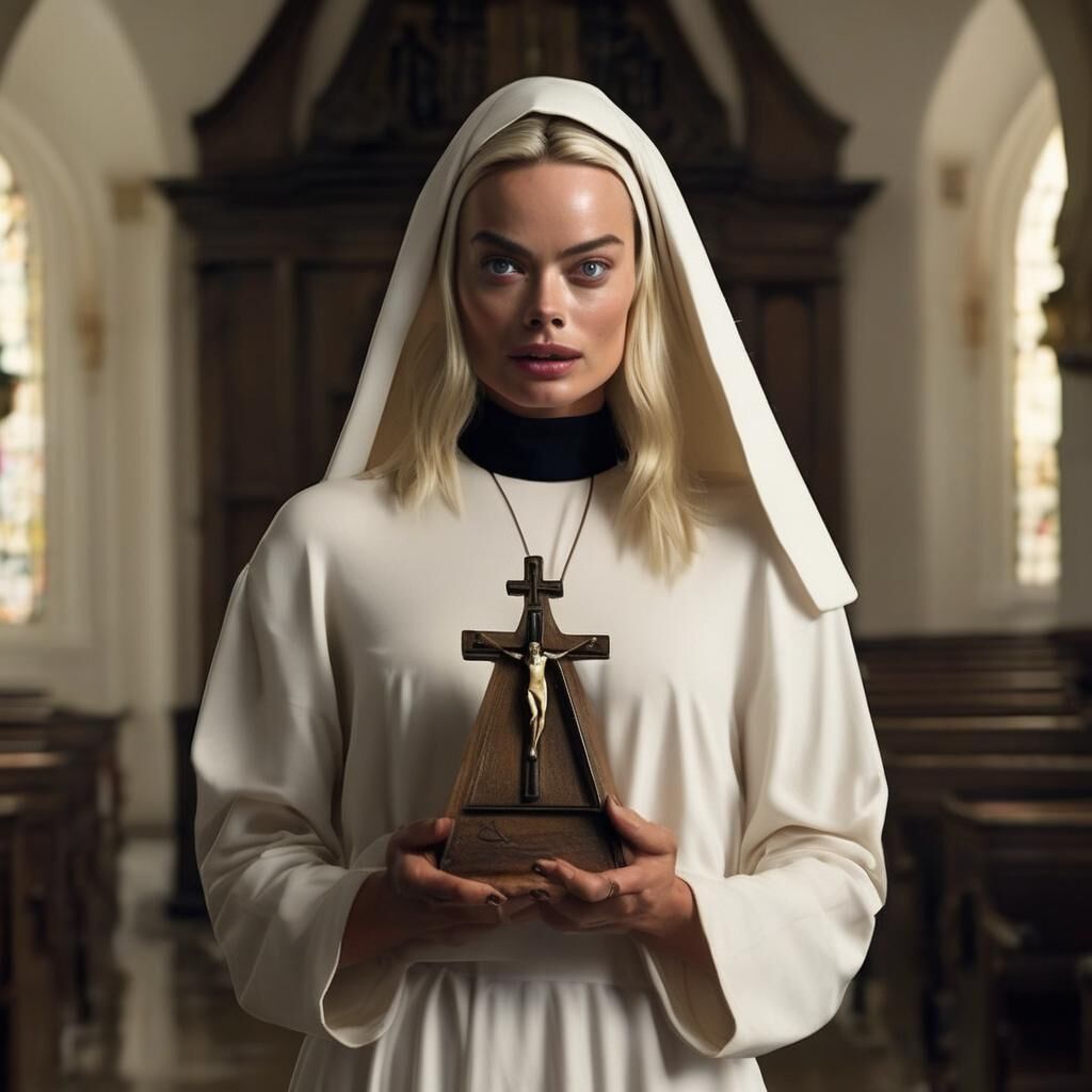 AI Margot Robbie Naughty Nun - Comente com pedidos