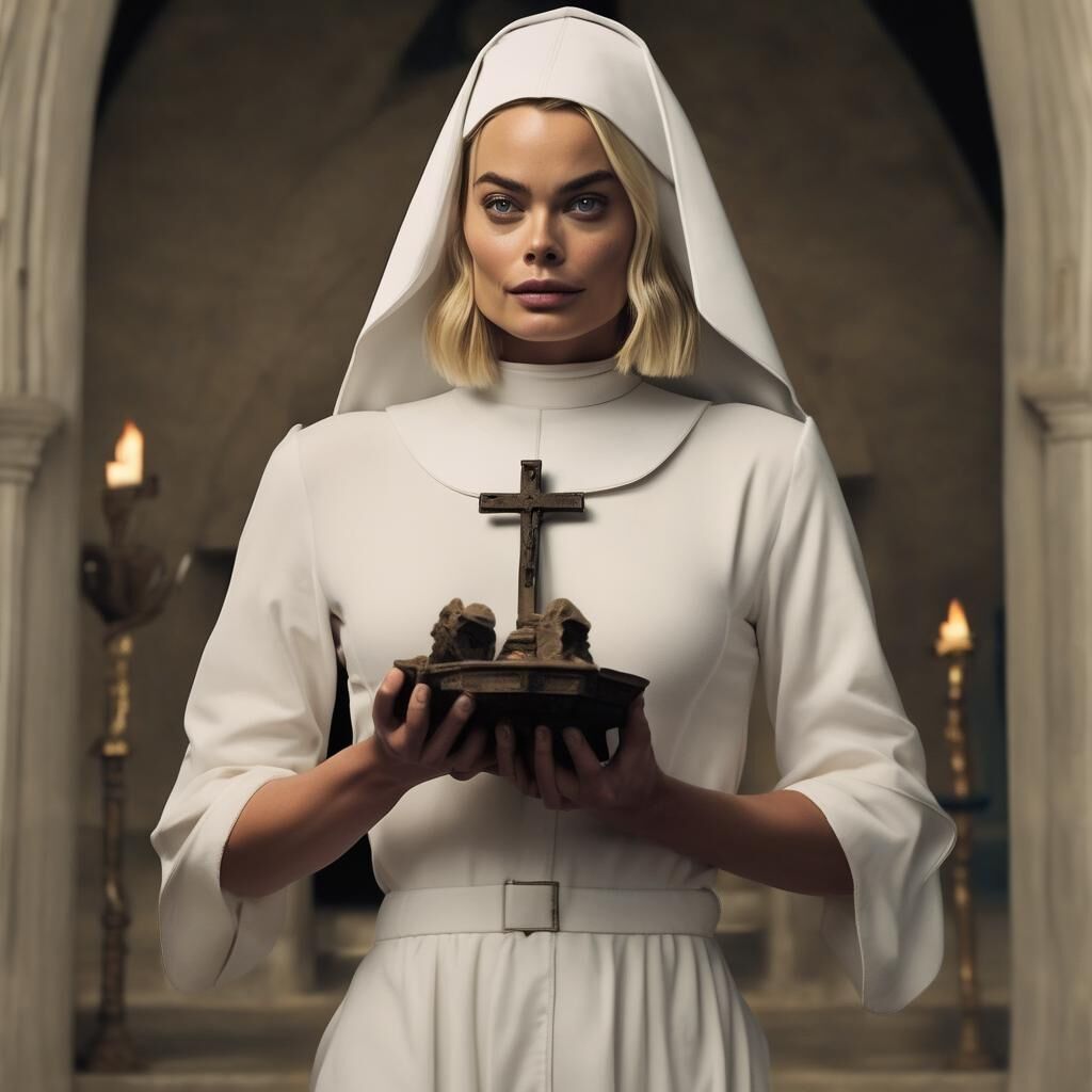 AI Margot Robbie Naughty Nun - Comente com pedidos