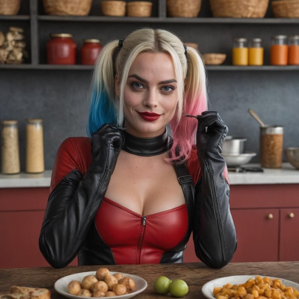 A.I. Harley Quinn in Leder