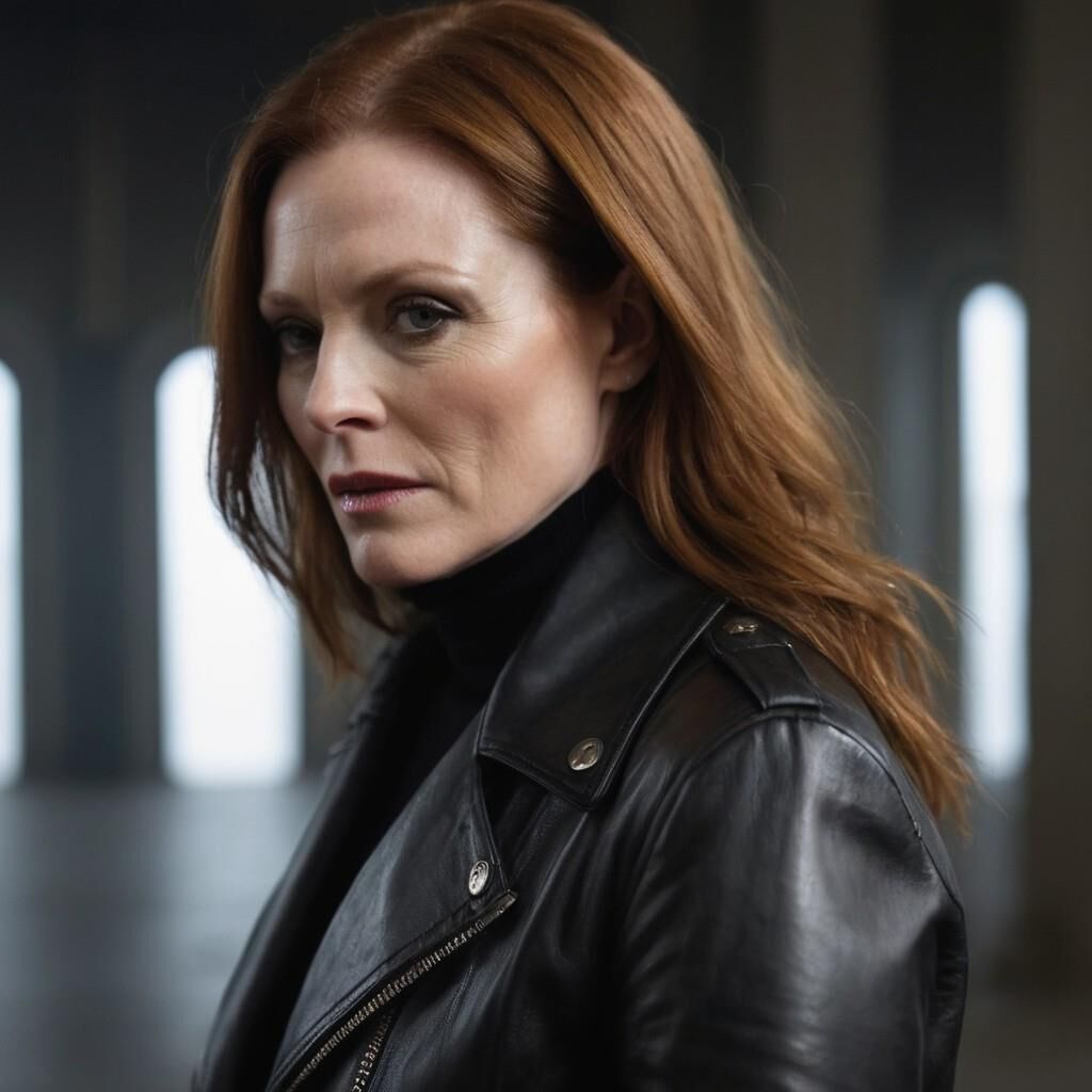 A.I. Julianne Moore in Leder