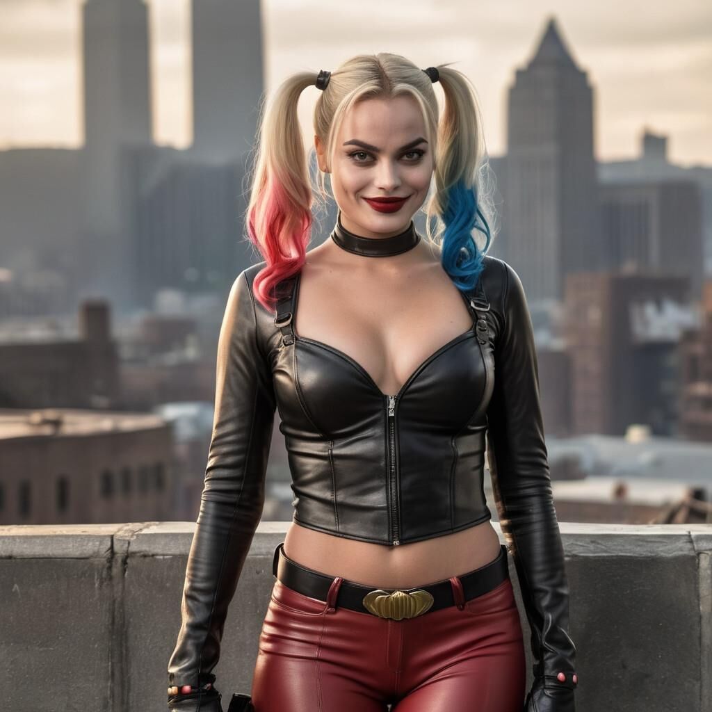 A.I. Harley Quinn in Leder