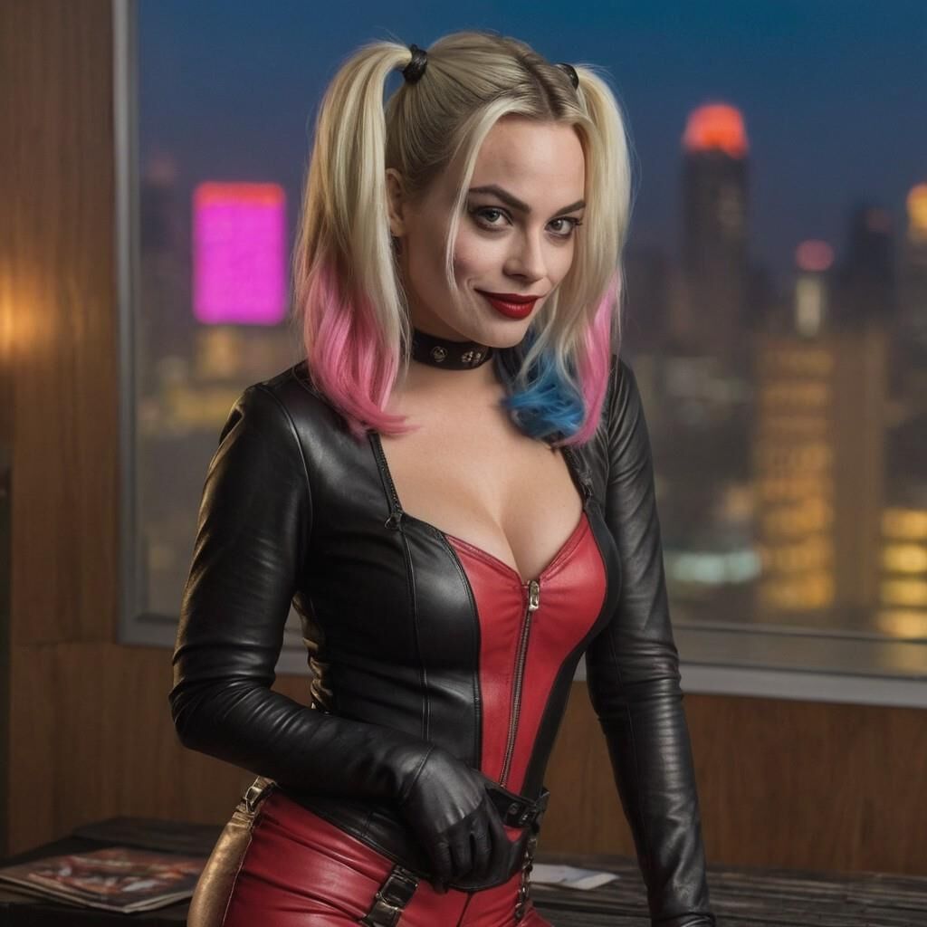 A.I. Harley Quinn in Leder