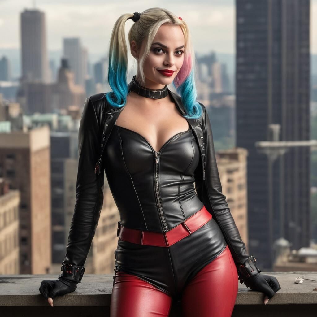 A.I. Harley Quinn in Leder