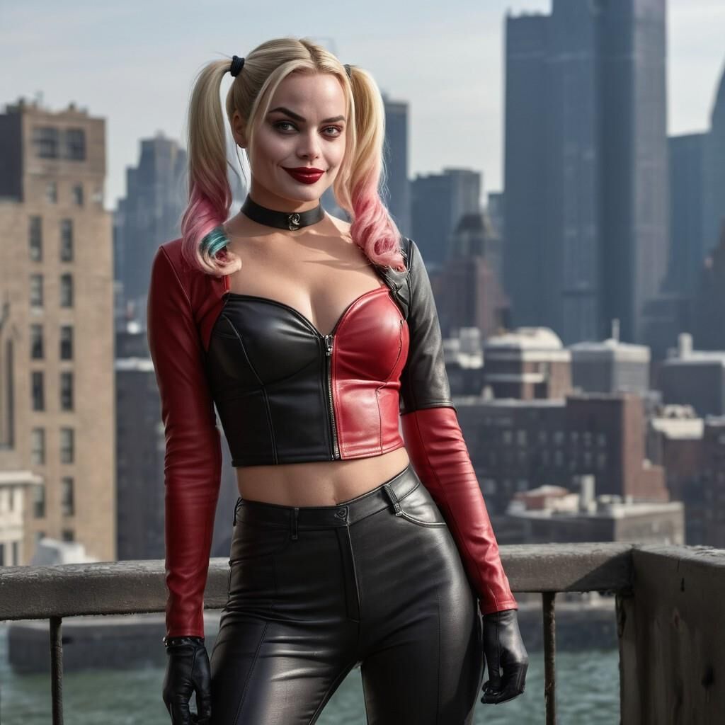 A.I. Harley Quinn in Leder