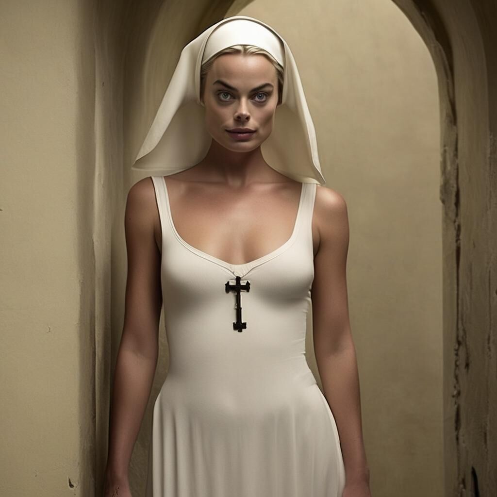 AI Margot Robbie Naughty Nun - Comente com pedidos