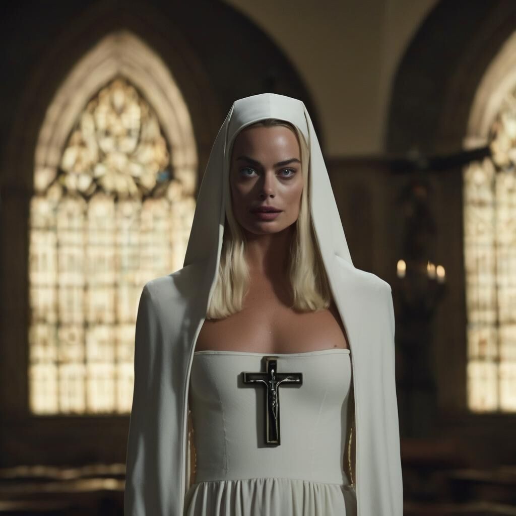 AI Margot Robbie Naughty Nun - Comente com pedidos