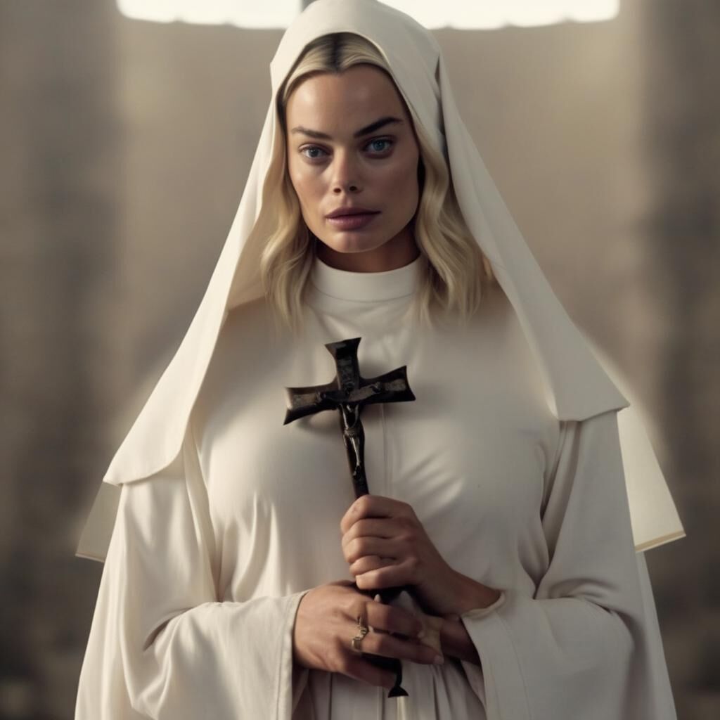 AI Margot Robbie Naughty Nun - Comente com pedidos