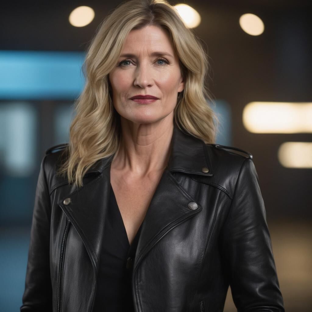 KI Laura Dern in Leder