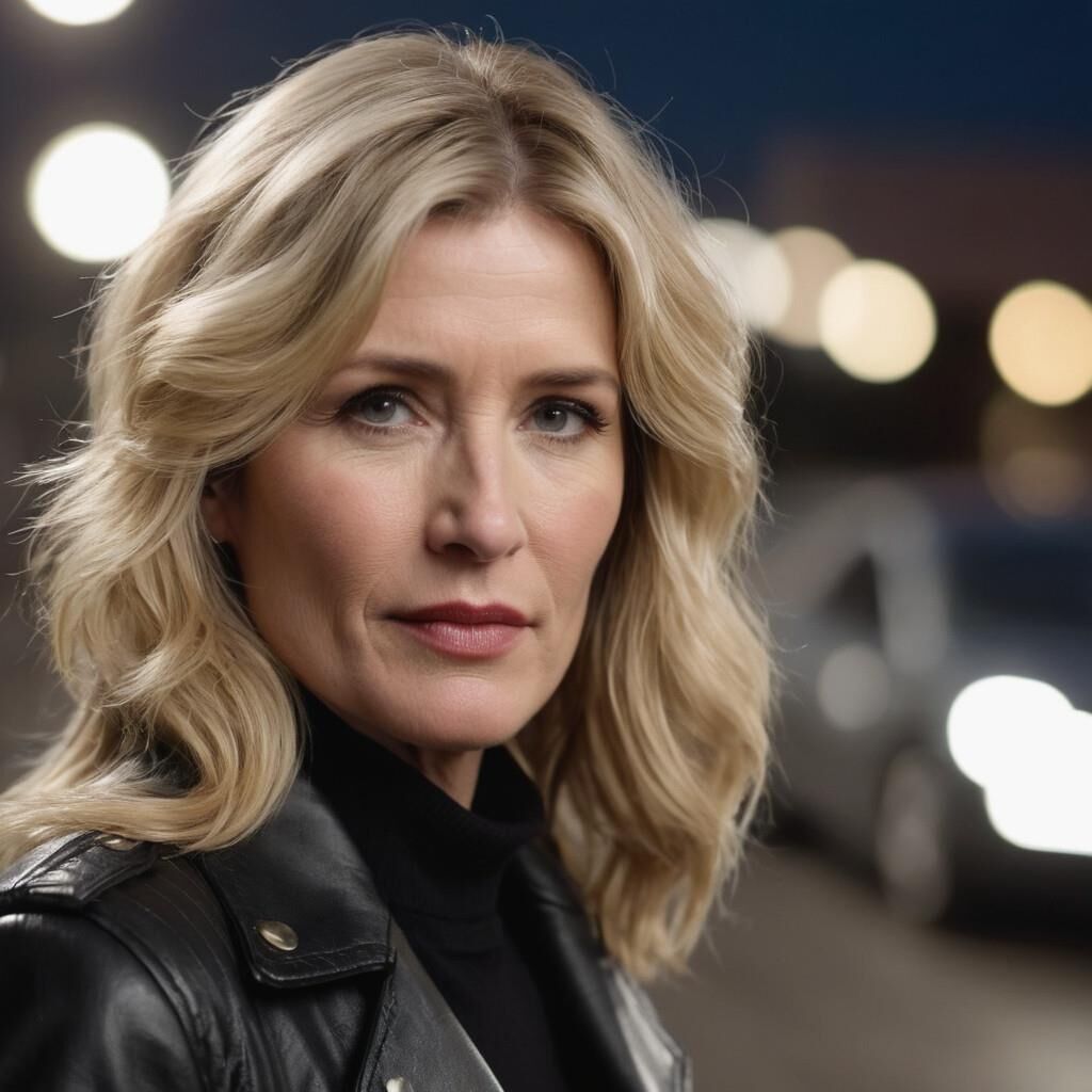 A.I. Laura Dern en cuir