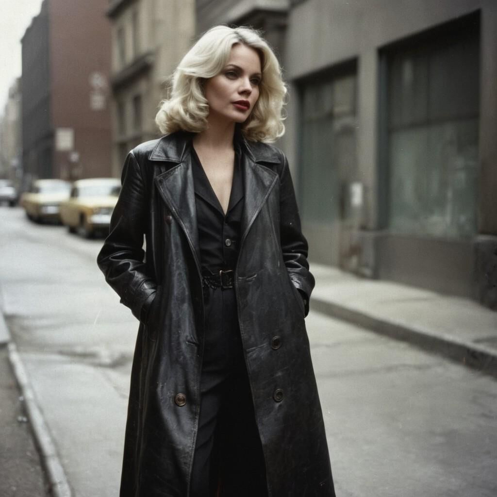 A.I. Barbara Bain in Leather