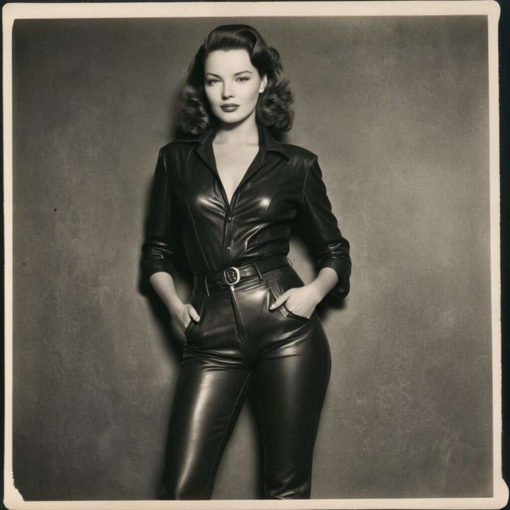 A.I. Gene Tierney in Leather