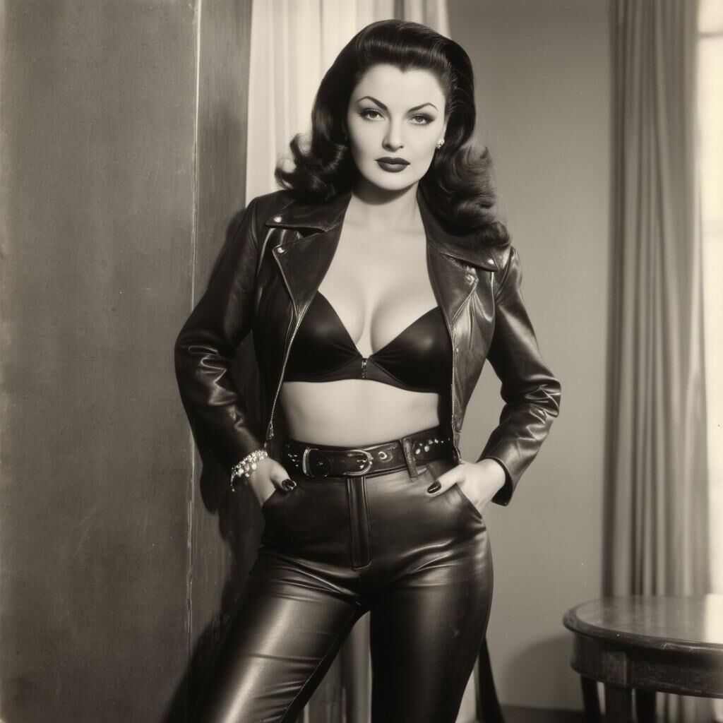 A.I. Yvonne DeCarlo in Leather