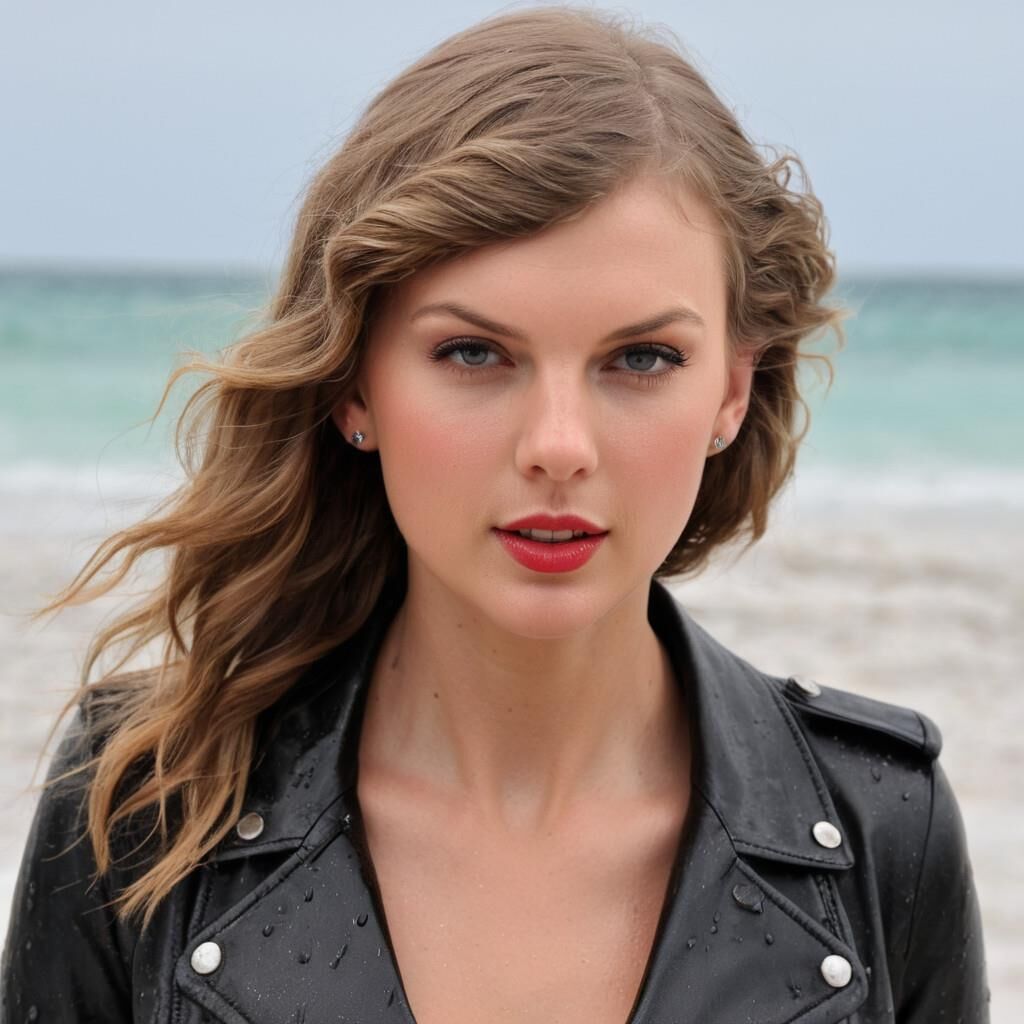 A.I. Taylor Swift in Leather on the Bahamas