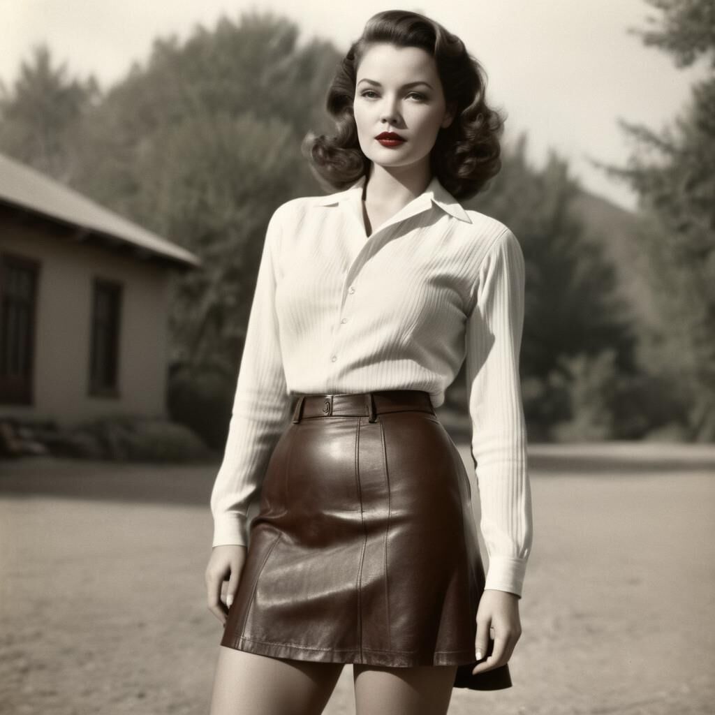 A.I. Gene Tierney in Leather