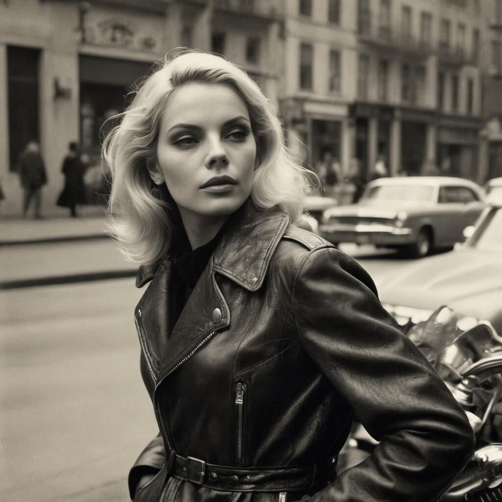 A.I. Barbara Bain in Leather