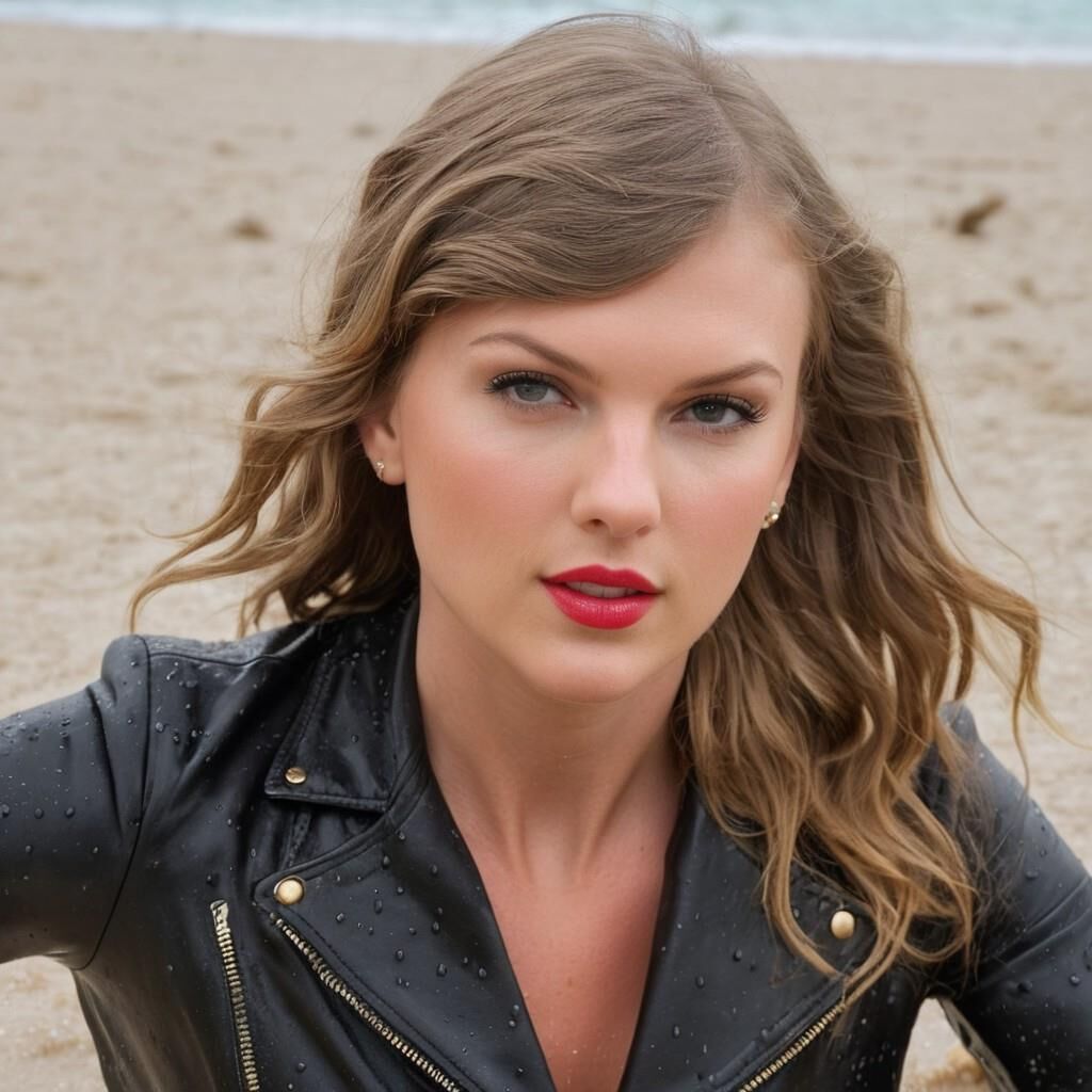 A.I. Taylor Swift in Leather on the Bahamas