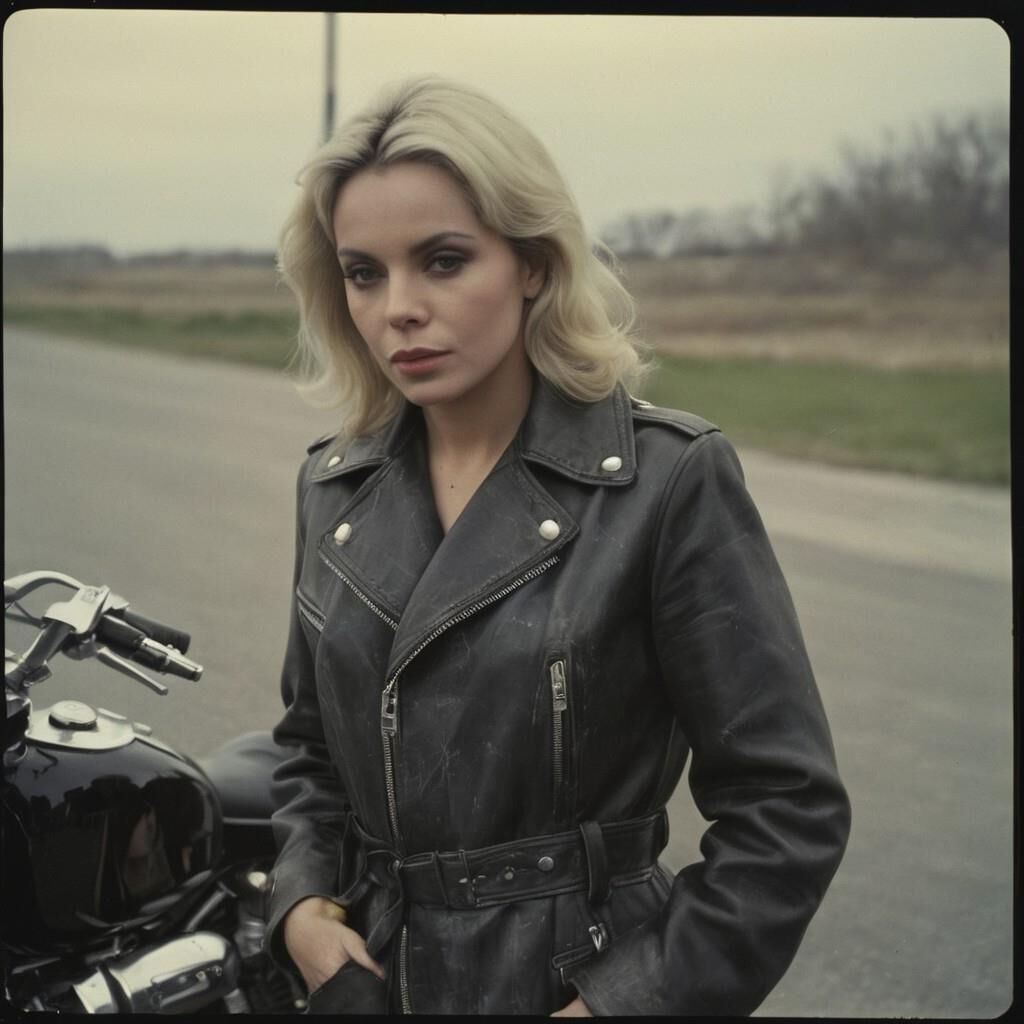 A.I. Barbara Bain in Leather