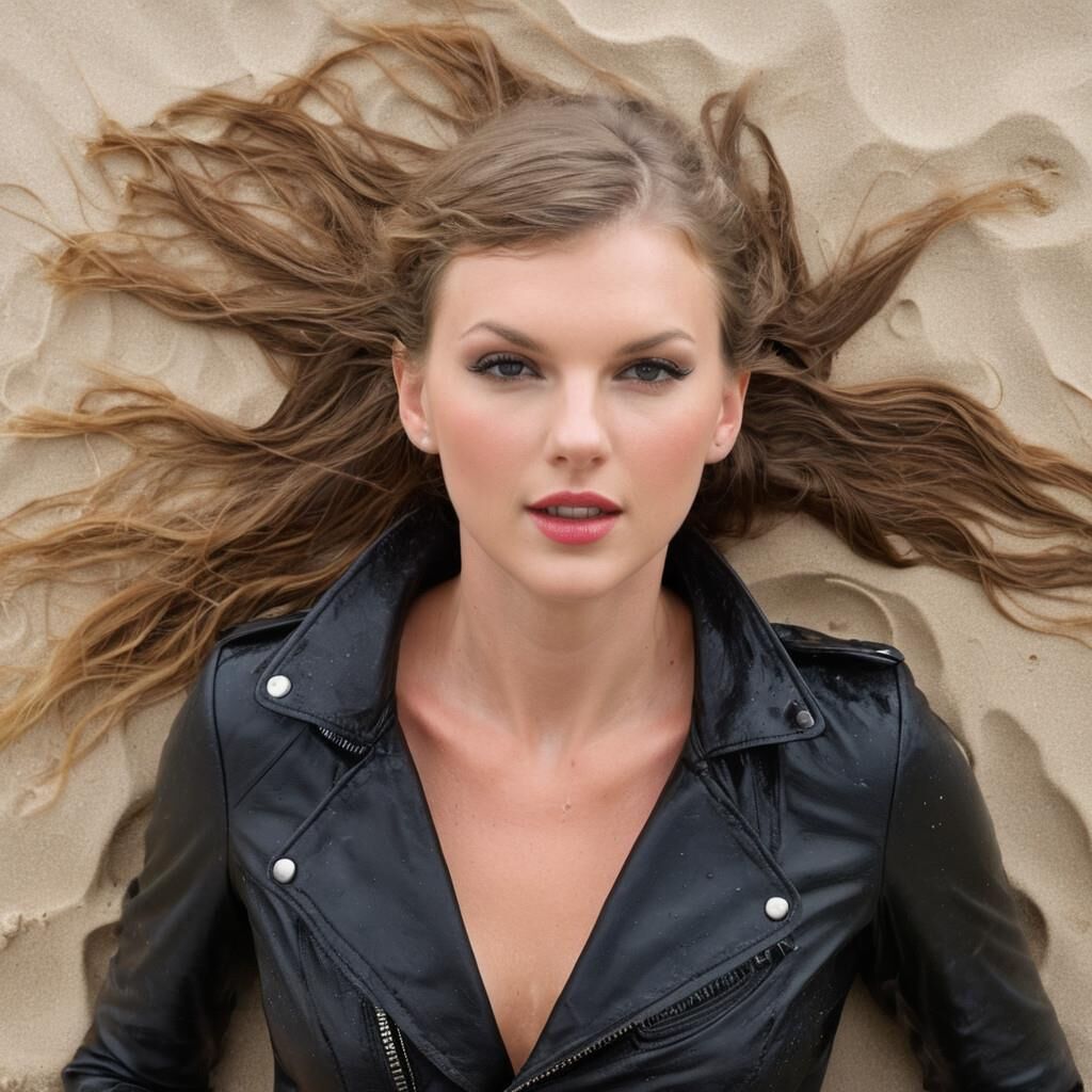 A.I. Taylor Swift in Leather on the Bahamas