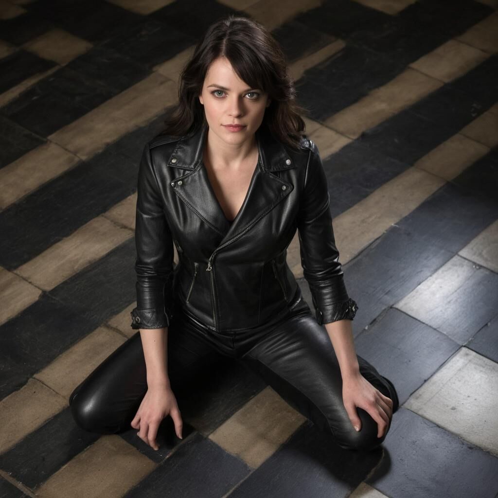 A.I. Zooey Dechannelle in Leather