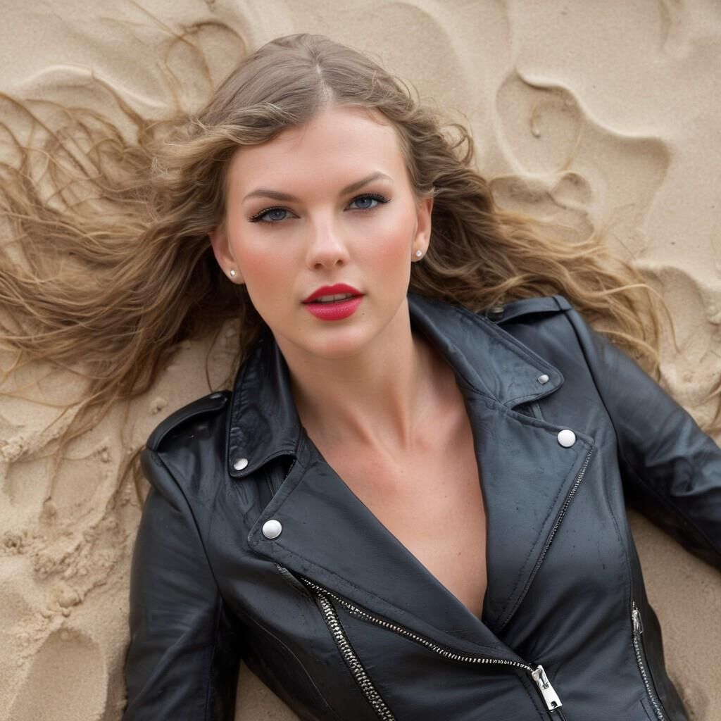 A.I. Taylor Swift in Leather on the Bahamas