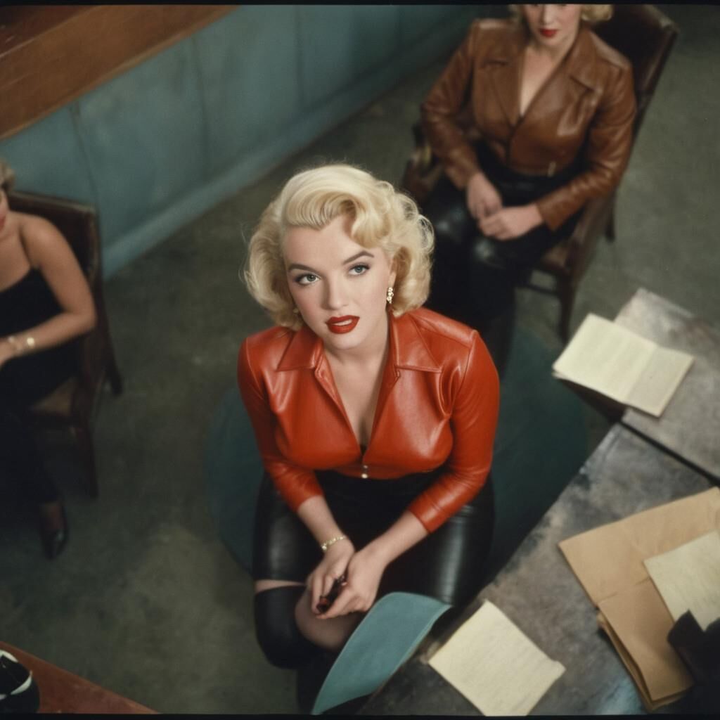 A.I. Marilyn Monroe in Leather