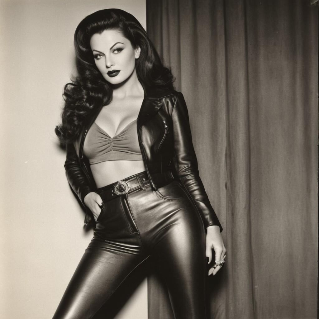 A.I. Yvonne DeCarlo in Leather