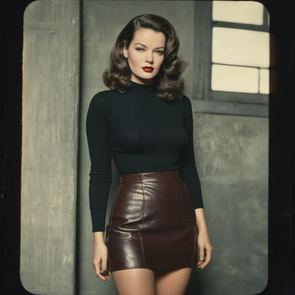 A.I. Gene Tierney in Leather