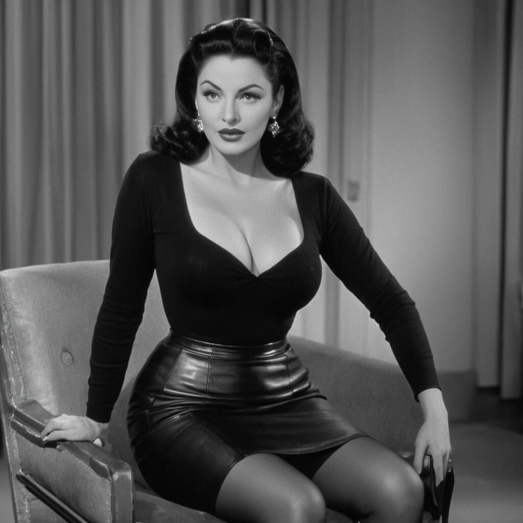 A.I. Yvonne DeCarlo in Leather