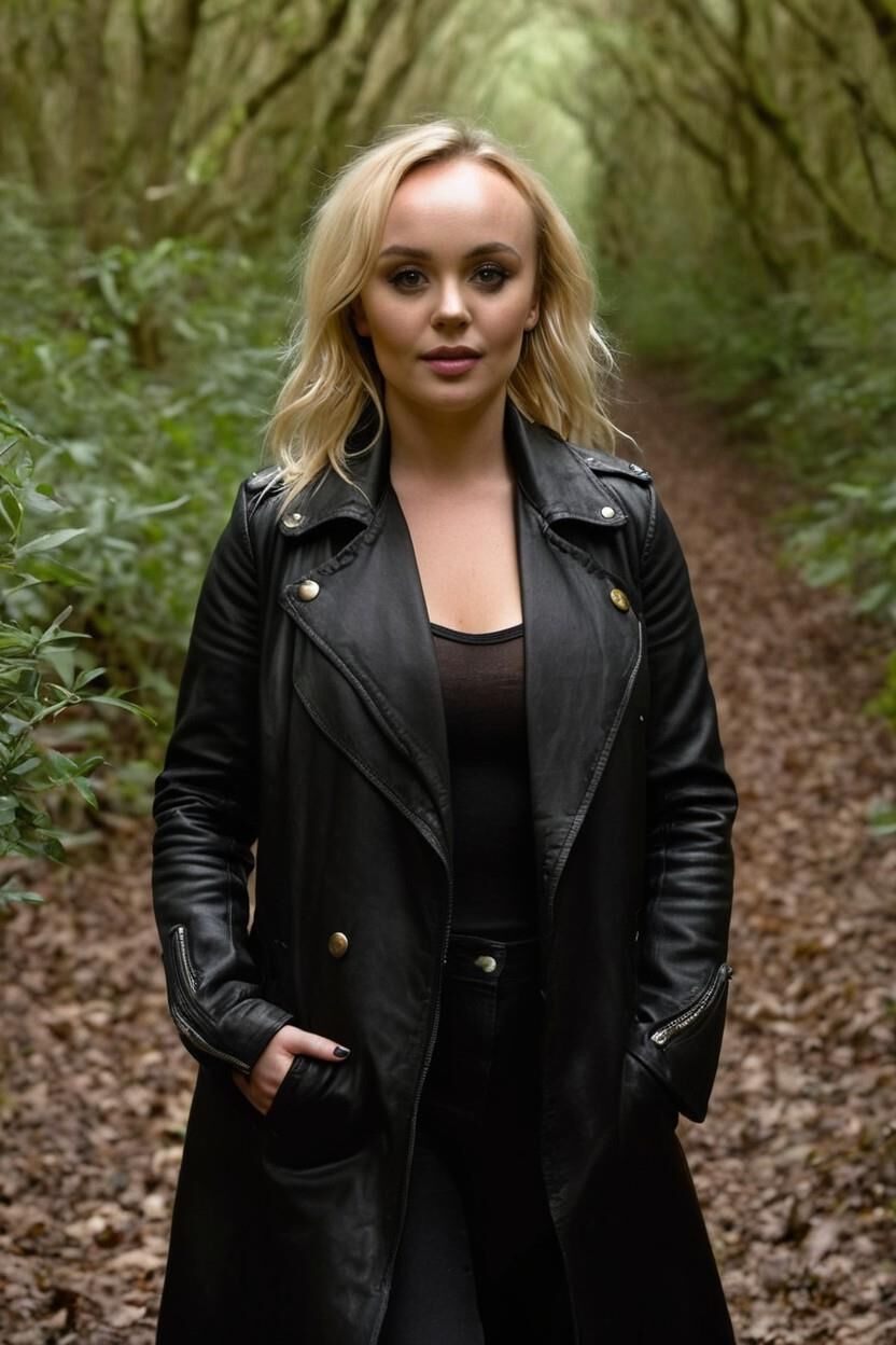 A.I. Jorgie Porter in Leather Coat