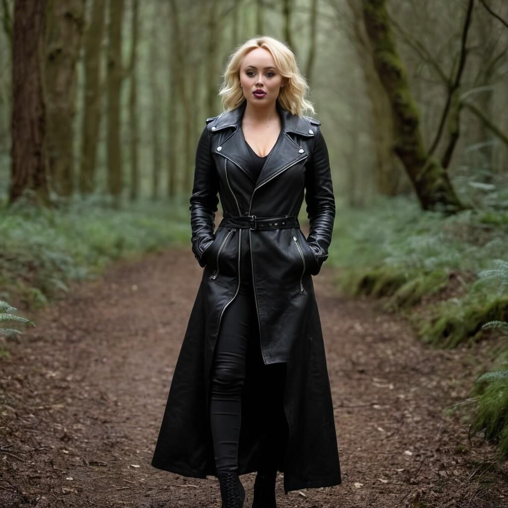 A.I. Jorgie Porter in Leather Coat